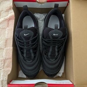 Nike Black Air Max 97 Sneakers with Wavy Design